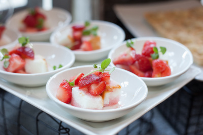 Dessert with strawberries