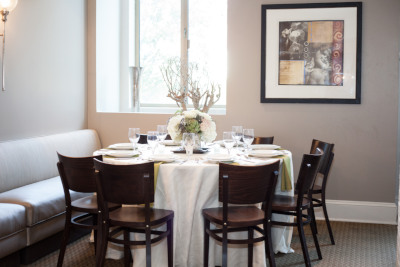 Interior, round table seating area