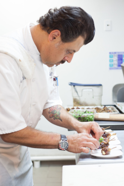 Chef making bites